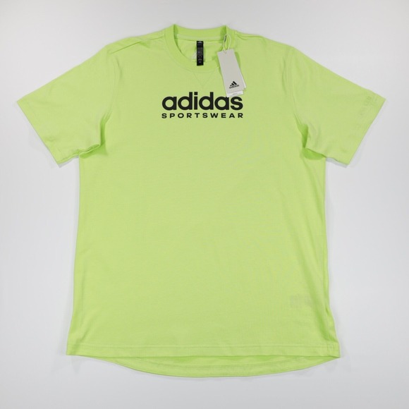 Adidas Men's Crew Neck Short Loose Fit ALL SZN Graphic T-Shirt Pulse Lime Size M - Picture 1 of 9